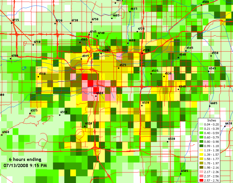 Local Gage-adjusted Rain Map