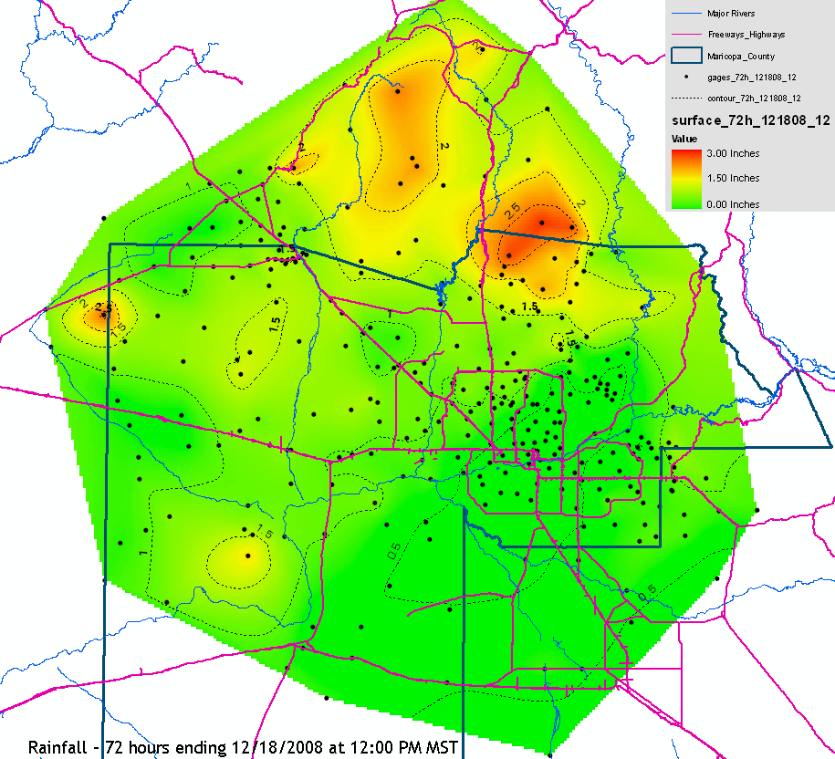 Maricopa County Interactive Rainfall Map Rainfall Data | Maricopa County, Az